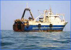 commercial fishing trawler